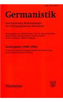 Germanistik, Sachregister (1990-1994): Verzeichnet Sind Die Wichtigsten Begriffe Und ErlÃ¤uterungen Aus Der Germanistischen Forschung