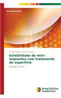 Estabilidade de mini-implantes com tratamento de superfície