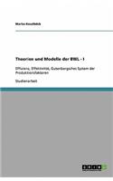 Theorien und Modelle der BWL - I
