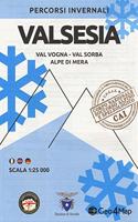 Valsesia Winter Map: Val Vogna - Val Sorba - Alpe di Mera
