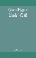 Calcutta University Calendar 1882-83