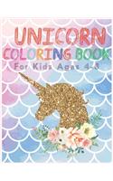 Unicorn coloring book for kids ages 4-8
