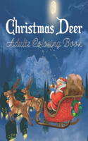 Christmas Deer Adults Coloring Book