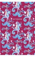 Notebook: Mermaid Wide Ruled Journal for Girls