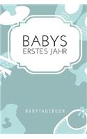 Babys Erstes Jahr Babytagebuch: A5 Tagebuch mit schönen Sprüchen als Geschenk zur Geburt für Mädchen- Geschenkidee für werdene Mütter zur Schwangerschaft - Baby-Tagebuch - Babyalbu