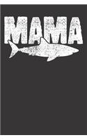 Notebook: Mama Shark Mother's Day Gift Family Vintage Dot Grid 6x9 120 Pages Journal