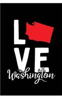 I Love Washington: Notebook Blank Lined College Ruled Journals