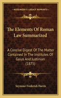 Elements Of Roman Law Summarized