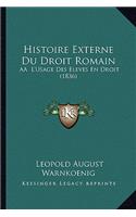 Histoire Externe Du Droit Romain