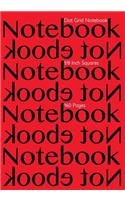 Dot Grid Notebook 1/8 Inch Squares 160 pages: Notebook Not Ebook with red cover, 7"x10" 1/8 inch dot grid graph paper, perfect bound, ideal for structuring sketches