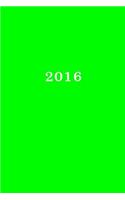 2016: Calendario/Scadenzario: 1 settimana per 2 pagine, Formato 6" x 9" (15.24 x 22.86 cm), Copertina verde(6 Calendario/Scadenzario)