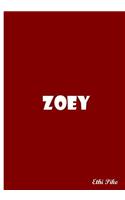 Zoey - Custom Personalized Red Notebook / Extended Lines / Soft Matte Cover: An Ethi Pike Collectible Journal