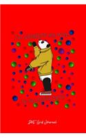 Dot Grid Journal: Grooved My Way Panda Cute Cool Bear 100 Days Of School Gift - Red Dotted Bullet Notebook - Diary, Planner, Gratitude, Writing, Goal, Log Journal - 6