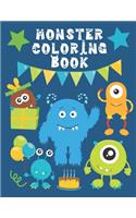 Monster Coloring Book: Funny & Cute Little Monsters Easy Fun Color Pages For Kids(8 Creative Coloring Books & Pages for Kids)