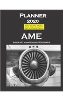 Planner 2020 AME Aircraft Maintenance Engineer: Yearly, Monthly, Weekly, Daily and Hourly Planner size 8.5 Inch x 11 Inch from 99 books