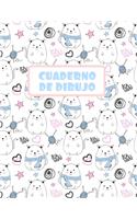 Cuaderno de Dibujo: Block de 100 Paginas En Blanco. Libreta Especial Dibujo. Regalo Creativo Y Original Para Niños Y Jóvenes. Bonito Diseño de Perritos.