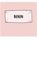 Benin: Ruled Travel Diary Notebook or Journey Journal - Lined Trip Pocketbook for Men and Women with Lines