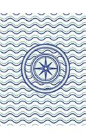 Compass Nautical Waves Notebook - College Ruled