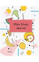 Bible Study Journal: Happy Fruits, Bible Verse Quote Weekly Daily Monthly Planner, A Simple Guide To Journaling Scripture. Trust In the Lord with All Your Heart. (120 Pa