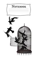 Notebook: Crow Raven Homework Book Notepad Composition and Journal Diary