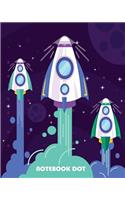 Notebook dot: Rockets taking off: Notebook Journal Diary, 120 pages, 8" x 10"