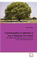 Commonality in identity is not a Panacea for Peace
