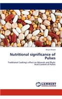 Nutritional Significance of Pulses: (English)