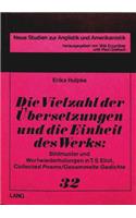 Die Vielzahl Der Uebersetzungen Und Die Einheit Des Werks