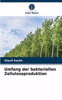 Umfang der bakteriellen Zelluloseproduktion