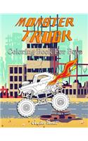 Monster Truck Coloring Book For Boys
