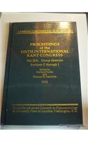 Proceedings of the Sixth International Kant Congress