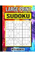 Large Print Sudoku: Puzzle Book For Beginners: Easy (with answers)