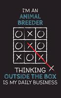 I'm an ANIMAL BREEDER: Thinking Outside The Box - Blank Dotted Job Customized Notebook. Funny Profession Accessories. Office Supplies, Work Colleague Leaving Gift, Co-Work