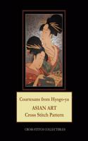 Courtesans from Hyogo-ya: Asian Art Cross Stitch Pattern