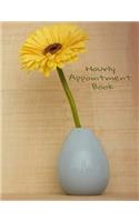 Hourly Appointment Book: Hair Stylist Undated 52-Week Hourly Schedule Calendar with Pretty Brown Background with Lily