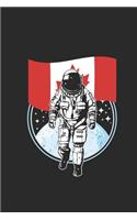 Canada Flag - Astronaut Moon