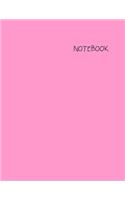 Notebook: Unlined/Unruled/Plain Notebook with Pink Cover and White Paper: Large 8.5 x 11 inches (100 Pages)