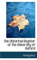 The Historical Register of the University of Oxford