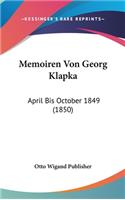 Memoiren Von Georg Klapka