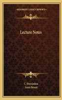 Lecture Notes