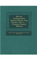 Novum Testamentum Domini Nostri Jesu Christi, Part 1... - Primary Source Edition