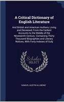 A Critical Dictionary of English Literature