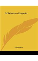 Of Boldness - Pamphlet