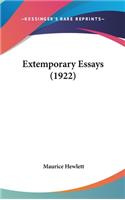 Extemporary Essays (1922)