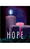Hope Advent Candle Sunday 1 Bulletin, Large (Pkg of 50)
