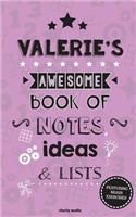 Valerie's Awesome Book Of Notes, Lists & Ideas: Featuring brain exercises!(English)
