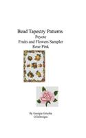 Bead Tapestry Patterns Peyote Fruits and Flowers Sampler Rose Pink