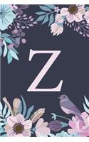 Z: Monogrammed Undated Daily Planner For 100 Days - Includes To Do Lists, Appointments & Times Section, Gratitude And Health Section, Meal And Water Tr