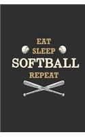 Eat Sleep Softball Repeat