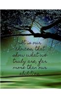 It is our choices, that show what we truly are, far more than our abilities.